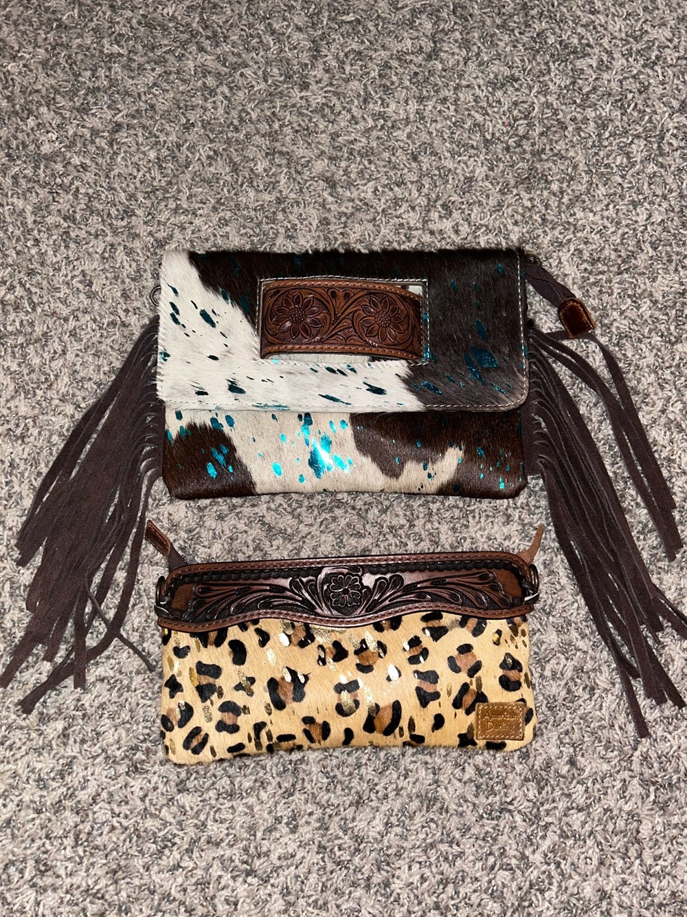 2 American Darling crossbody purses.